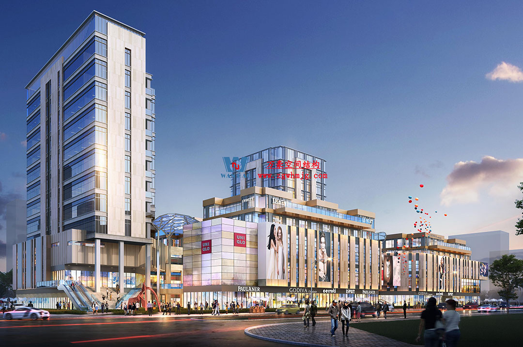 賦含夢幻色彩的商業街膜結構天幕，即將閃亮登場！