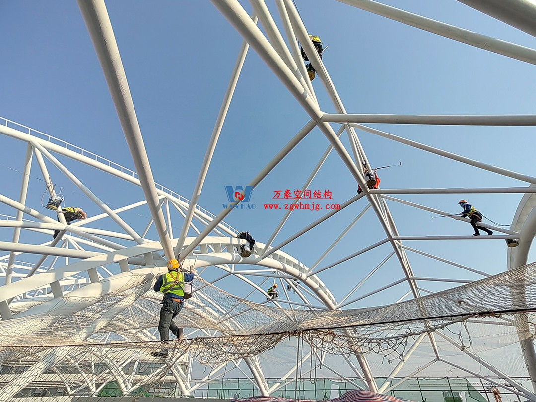 施工加速,這個PTFE膜結(jié)構(gòu)天幕即將完工! 施工加速,這個PTFE膜結(jié)構(gòu)天幕即將完工!