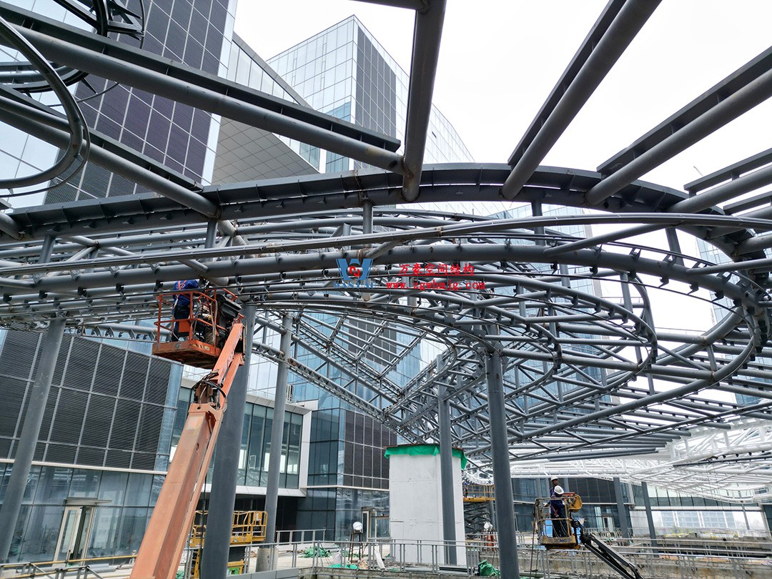 恭喜|杭州博多森谷ETFE氣枕連廊天幕順利完工 恭喜|杭州博多森谷ETFE氣枕連廊天幕順利完工