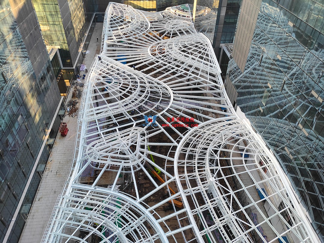 恭喜|杭州博多森谷ETFE氣枕連廊天幕順利完工 恭喜|杭州博多森谷ETFE氣枕連廊天幕順利完工