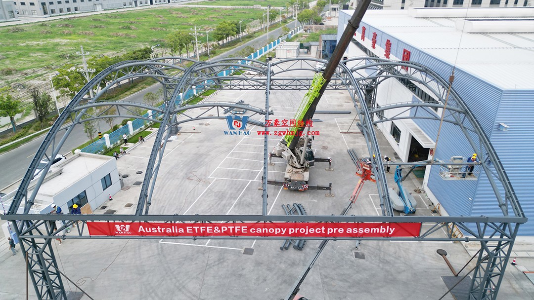 澳大利亞希望島網球中心PTFE膜屋面全面施工 澳大利亞希望島網球中心PTFE膜屋面全面施工